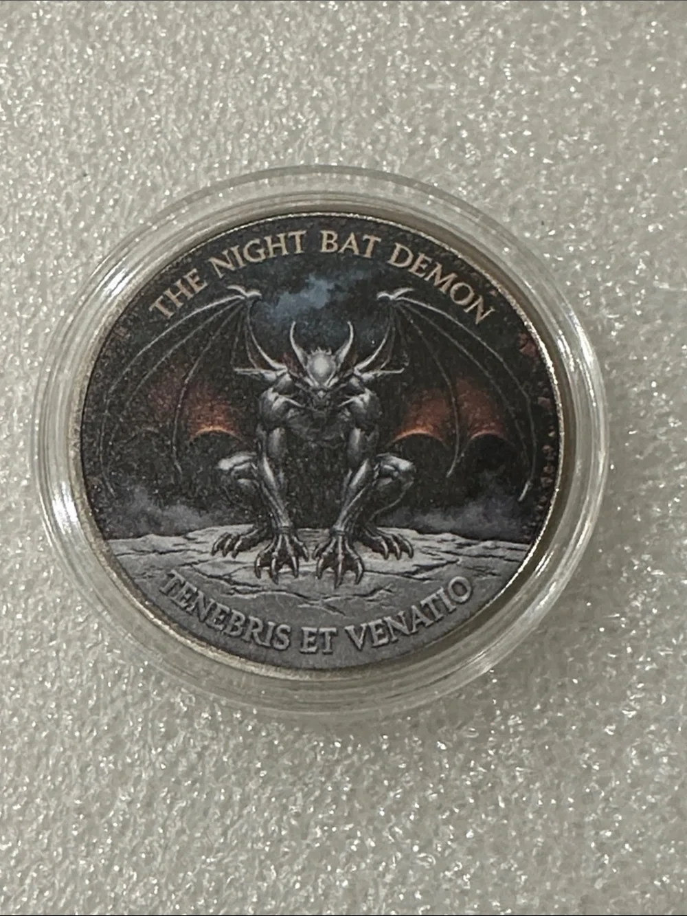 The Night Bat Demon Collectible Coin - Dark Metallic Finish